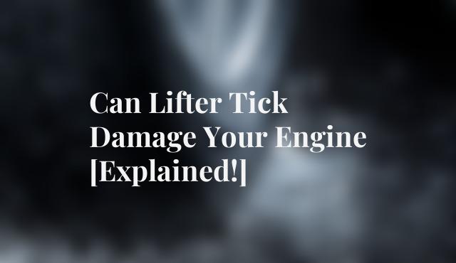 Can Lifter Tick Damage Your Engine [Explained!]