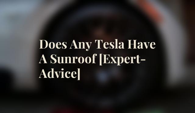 Does Any Tesla Have A Sunroof [Expert-Advice]